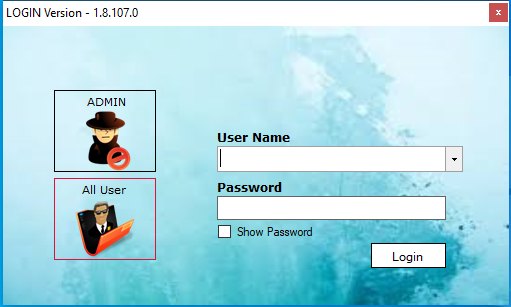 CMS Software — secure role-based login screen